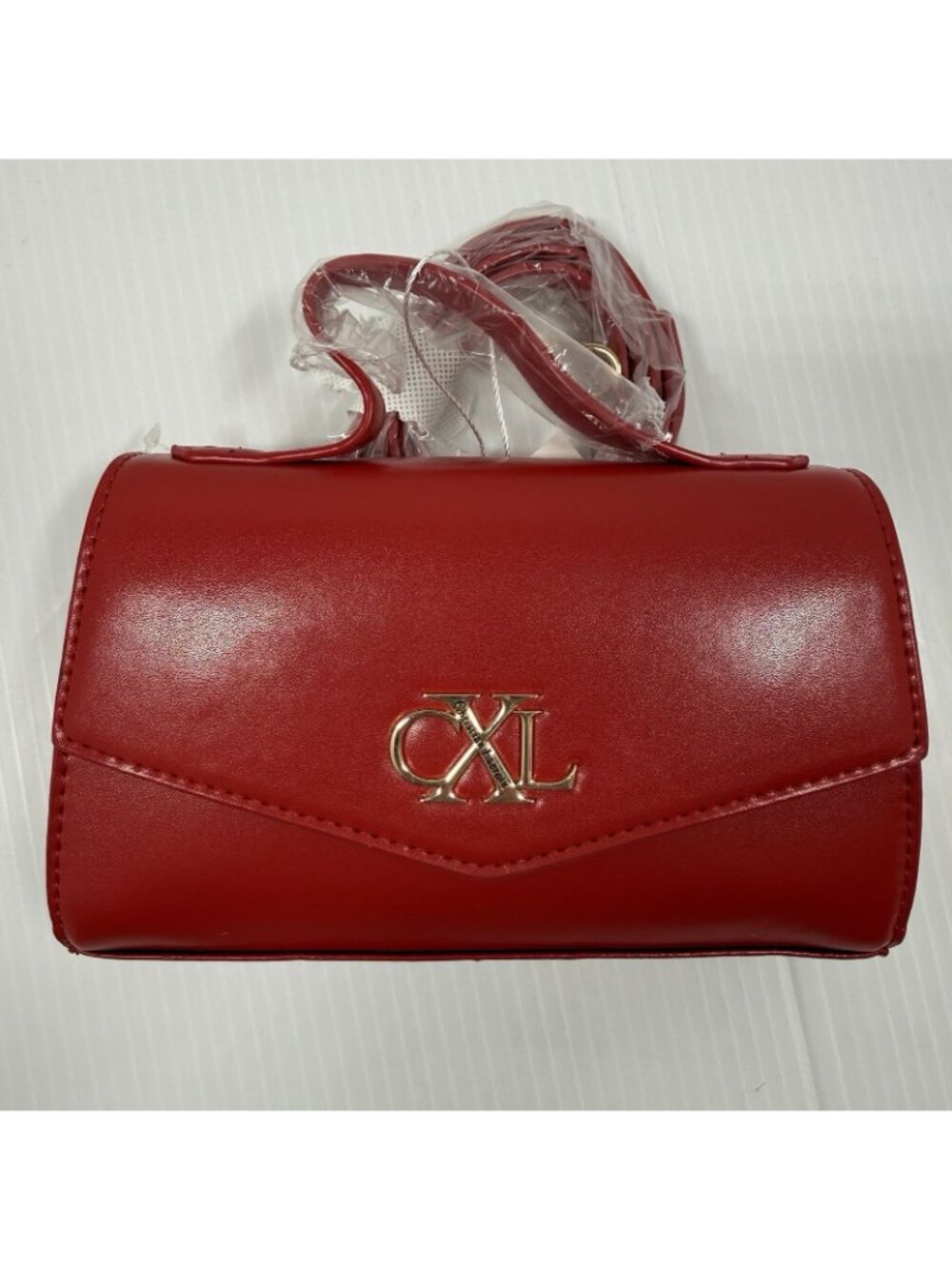 CXL Christian Lacroix Laine Patent Crossbody Bag Red NWT Gold Coquette Mini Flap - Picture 7 of 10